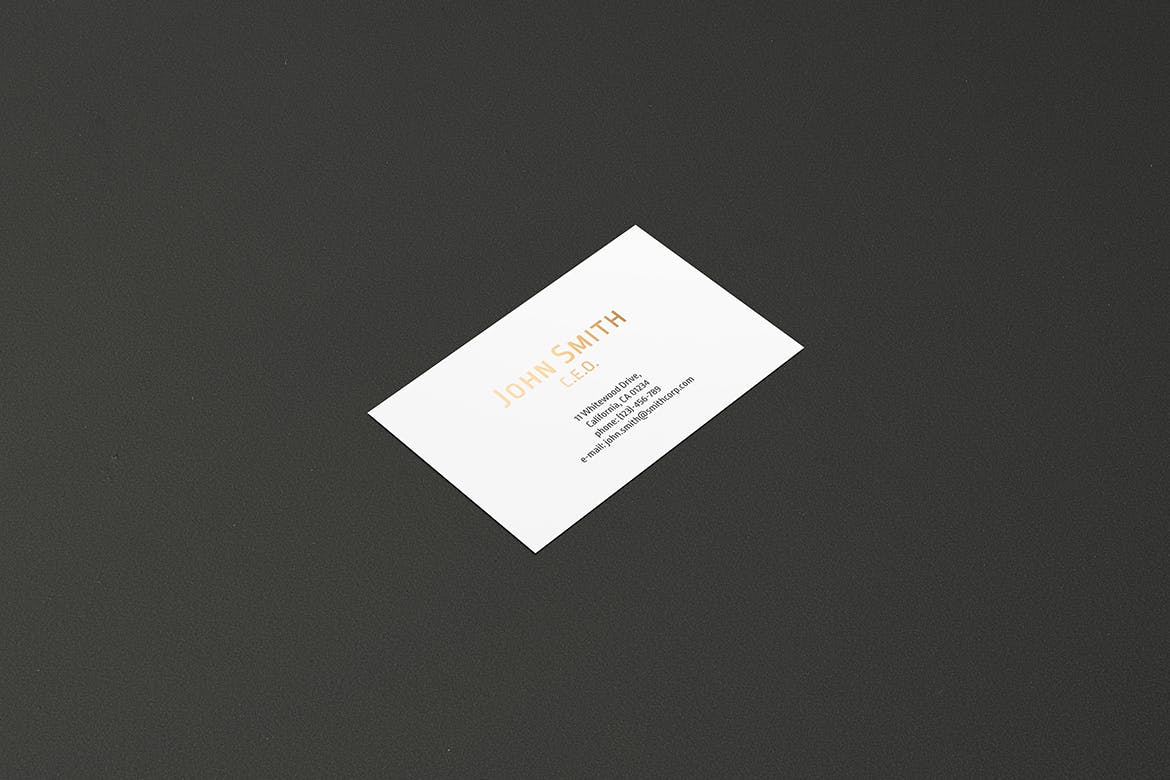 高端企业名片设计效果图普贤居精选套装 8.5×5.5cm Landscape Business Card Mockup插图(11)