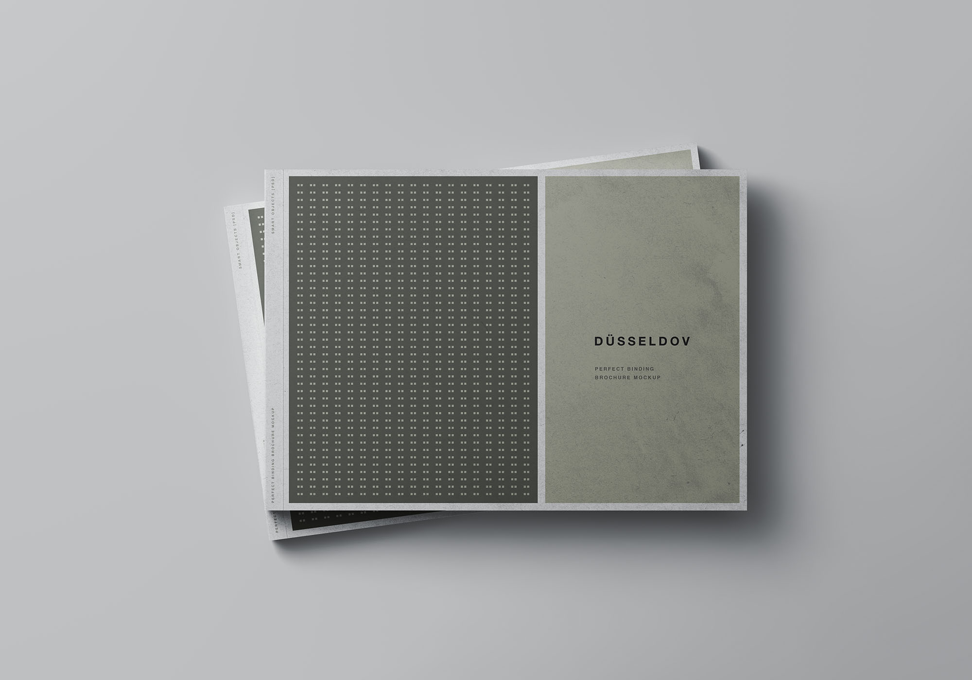 A4规格企业画册/产品手册封面&内页排版设计展示样机素材库精选 A4 Landscape Perfect Binding Brochure Mockup插图(6)