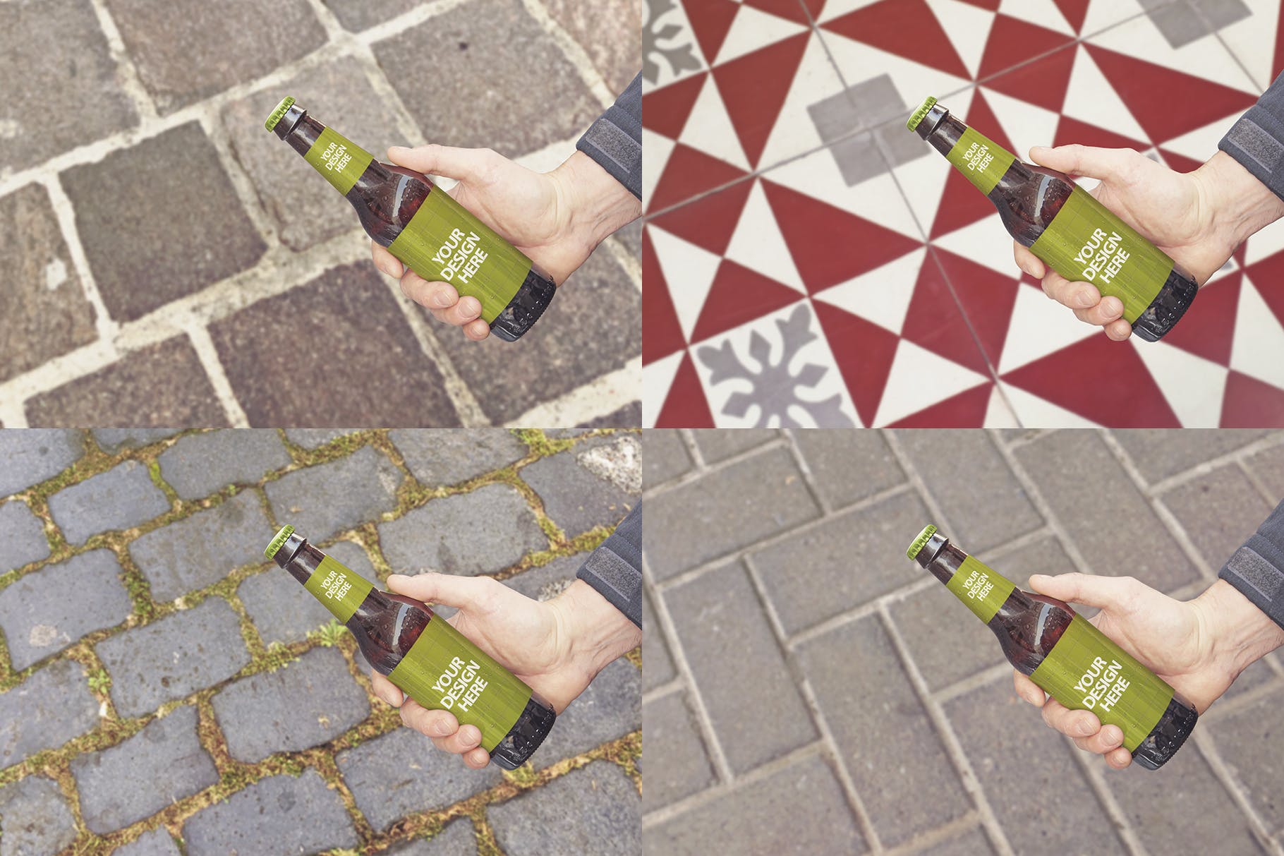手持啤酒瓶16设计网精选模板 Get Beer Bottle Mockup插图(4)