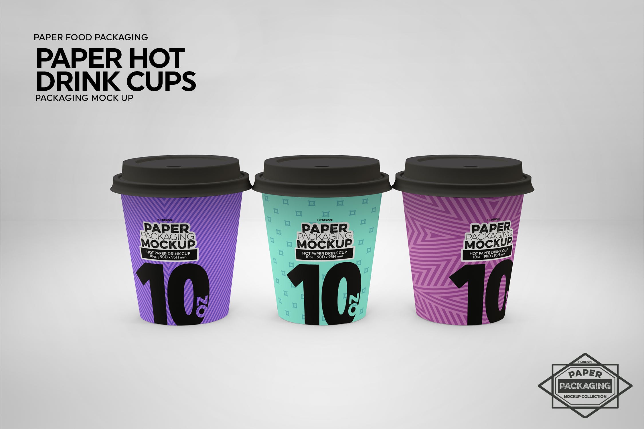 热饮一次性纸杯外观设计16设计网精选 Paper Hot Drink Cups Packaging Mockup插图(12)