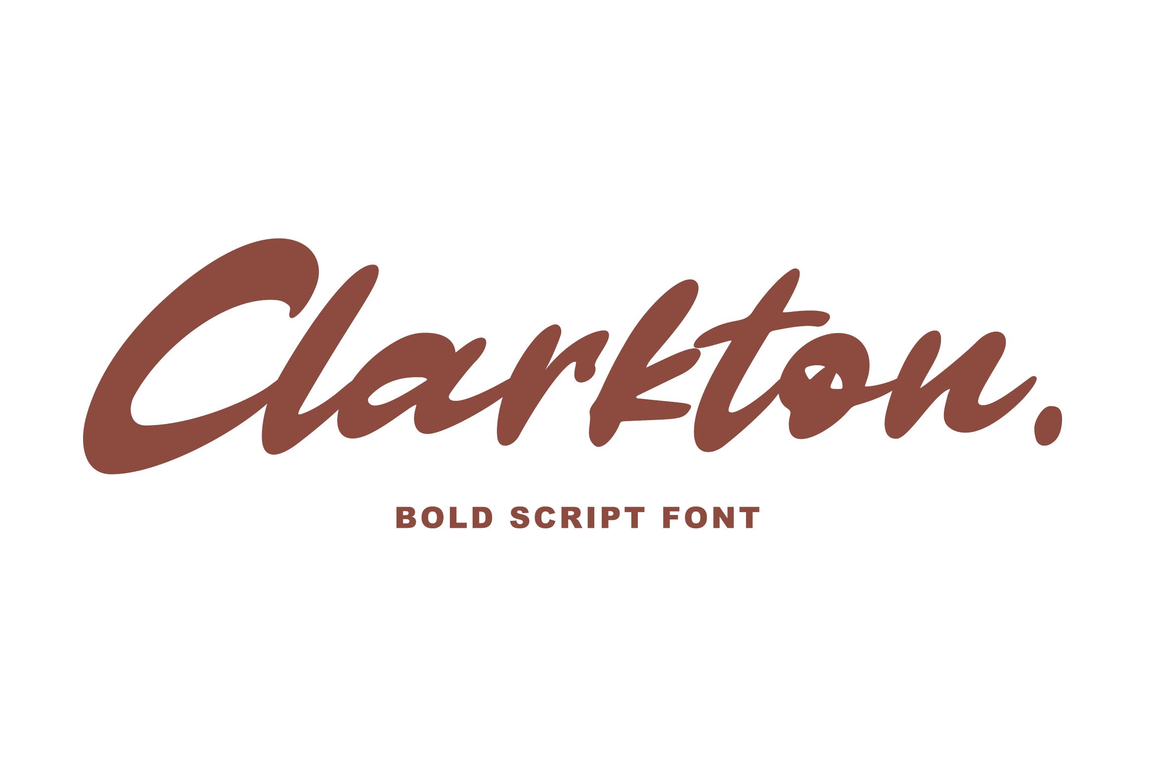 粗体画笔手写英文字体非凡图库精选 Clarkton – Bold Script Font插图