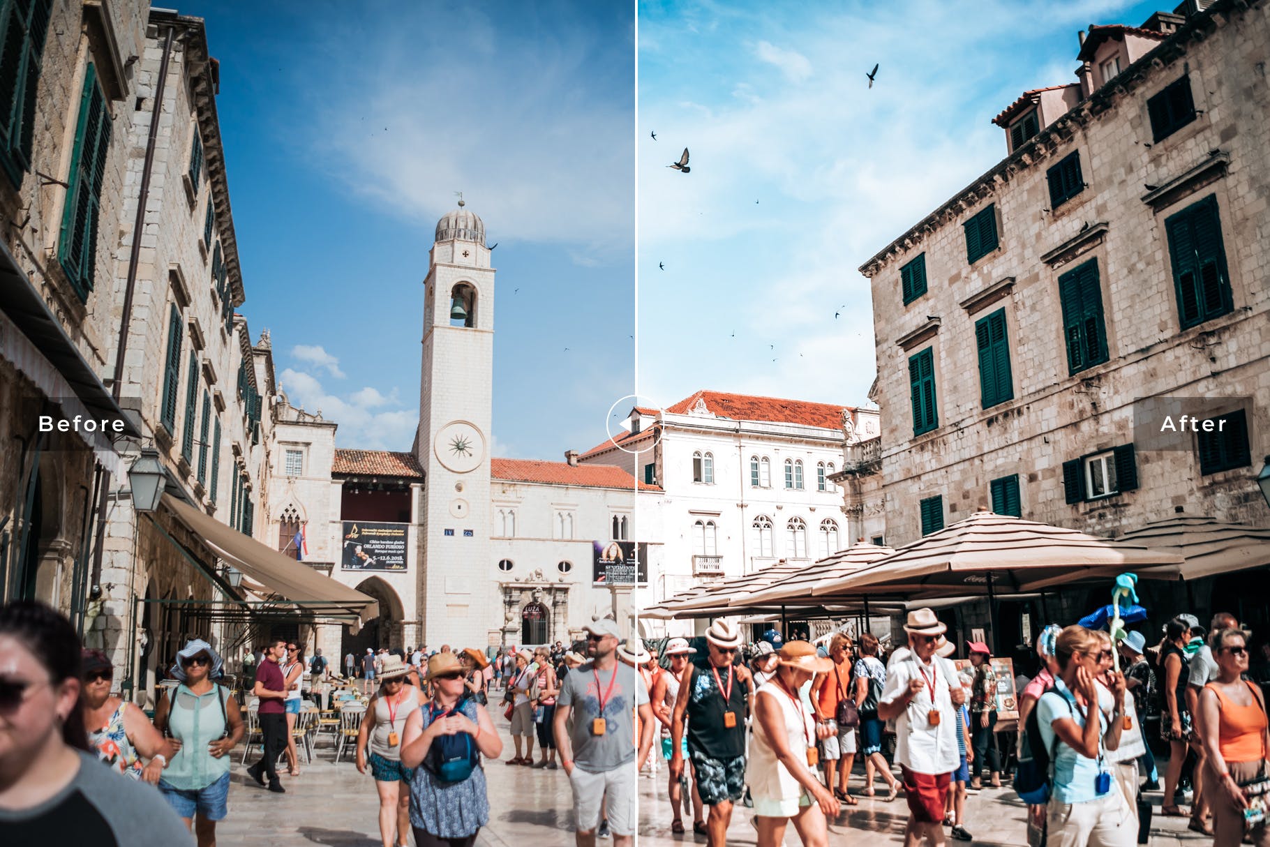 摄影爱好者必备的旅行照片调色处理16图库精选LR预设 Dubrovnik Mobile & Desktop Lightroom Presets插图(2)
