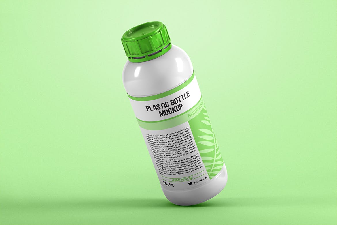 200ML塑料瓶外观设计图普贤居精选 Plastic Bottle Mockup插图(2)