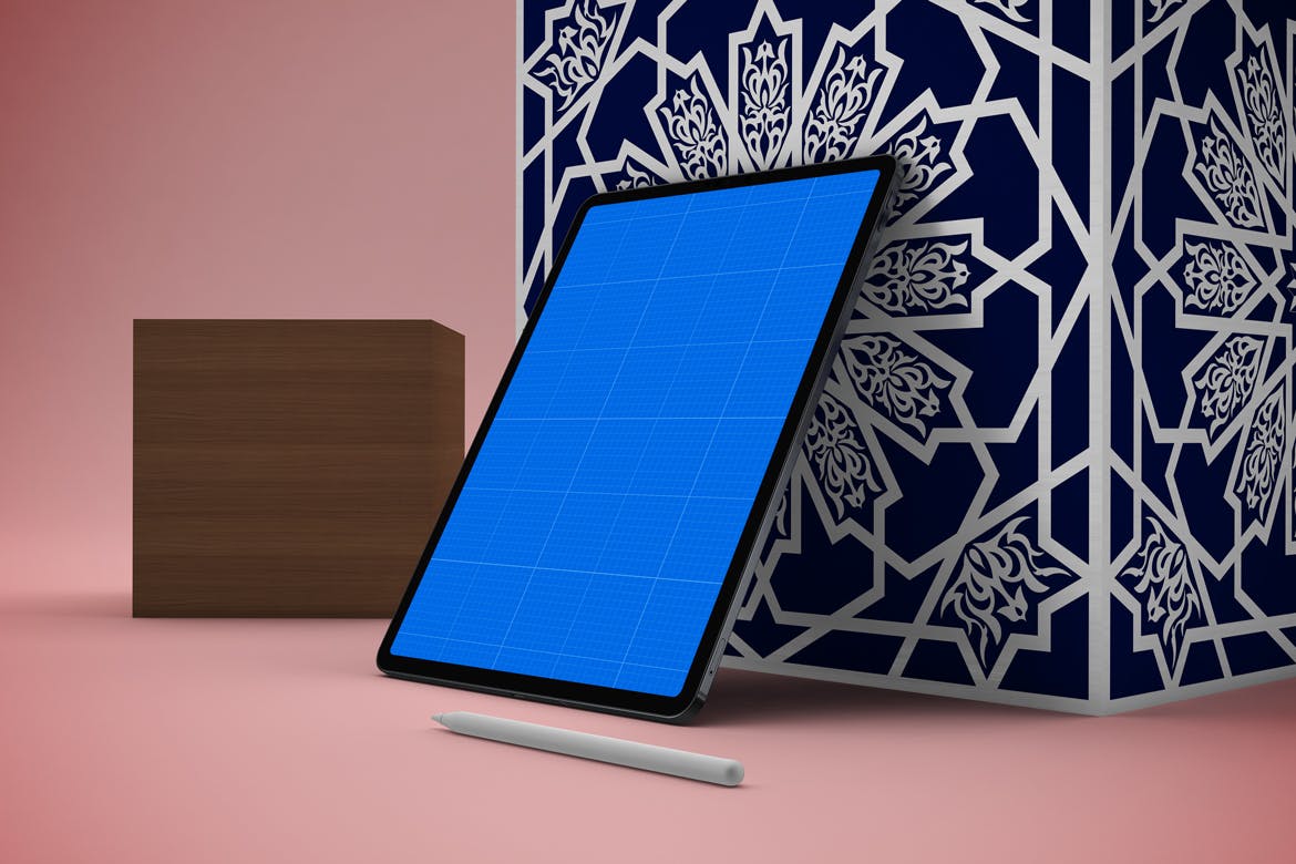 iPad Pro平板电脑UI设计图多角度演示16图库精选样机模板 Arabic iPad Pro Mockup插图(8)
