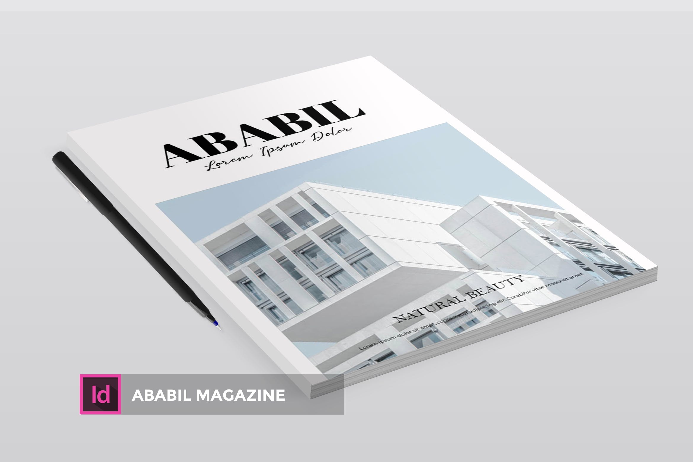 高端建筑/设计/房地产主题普贤居精选杂志排版设计INDD模板 ABABIL | Magazine Template插图
