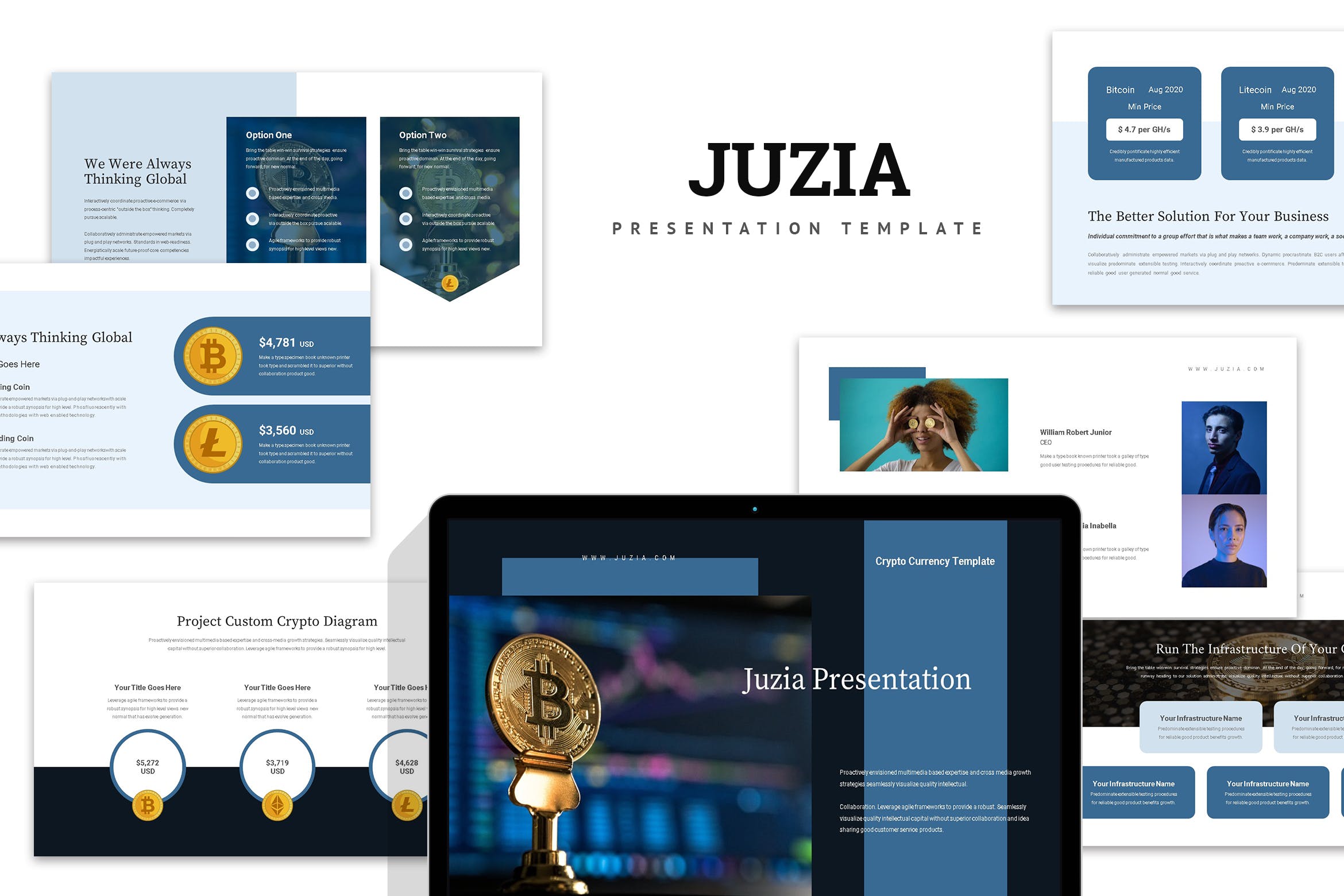 加密货币/区块链业务介绍16图库精选PPT模板 Juzia : Crypto Currency Business Powerpoint插图