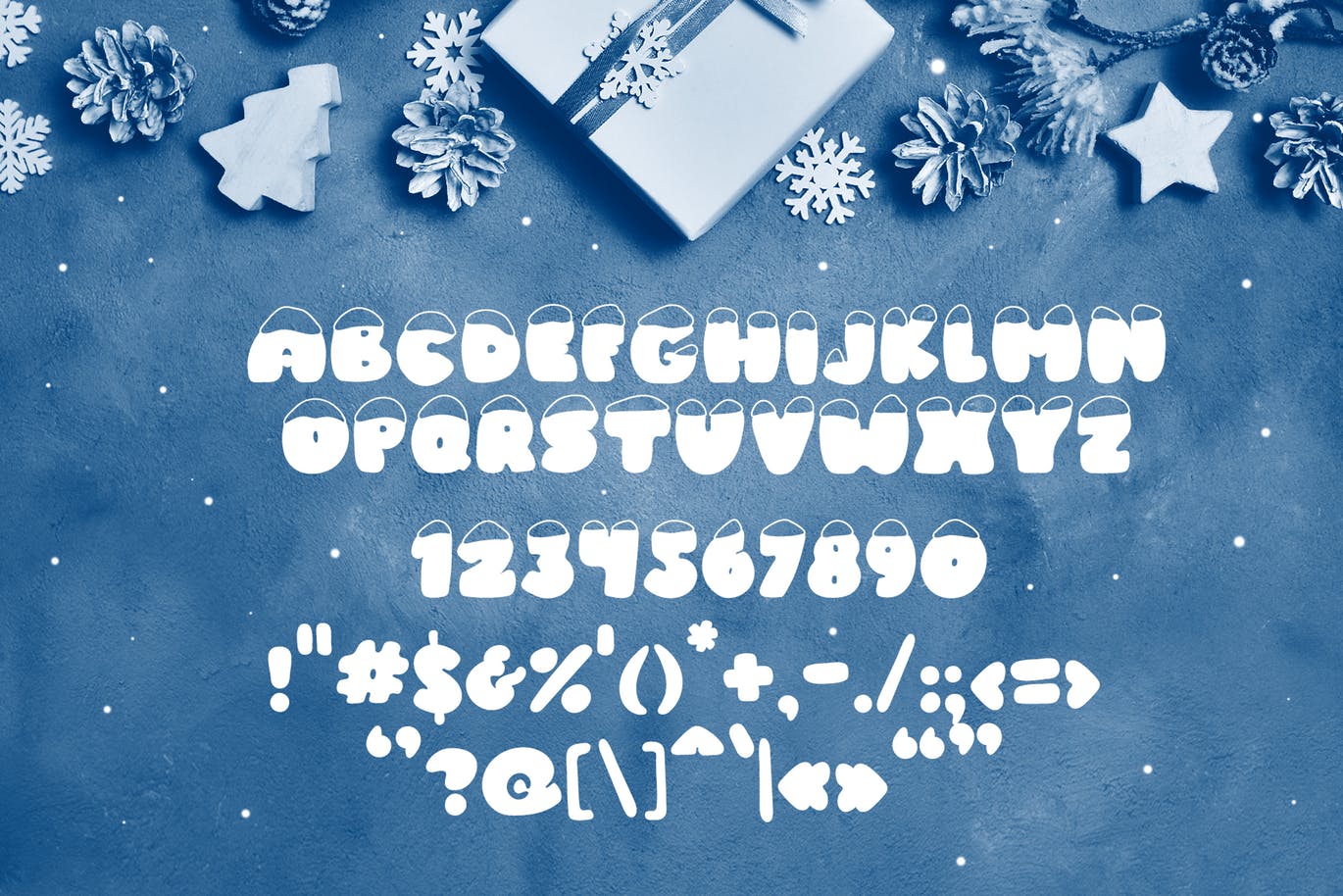 斯堪的纳维亚风格可爱积雪字体16设计素材网精选 Frosty Joy Hand Drawn Display Font插图(5)