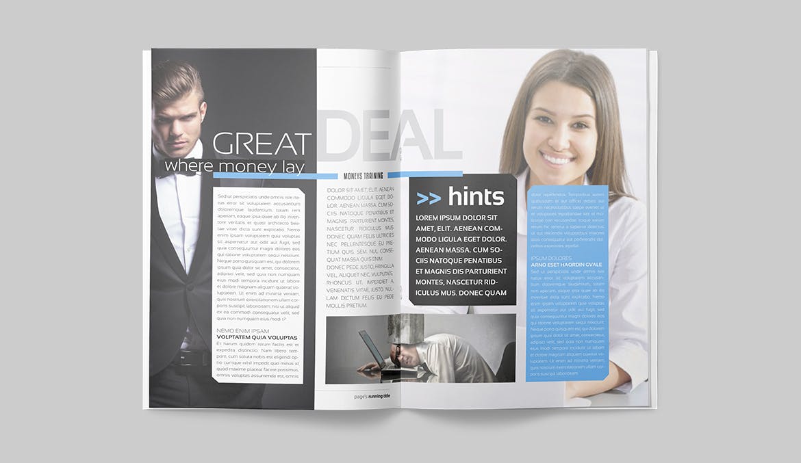 商务/金融/人物16设计网精选杂志排版设计模板 Magazine Template插图(8)