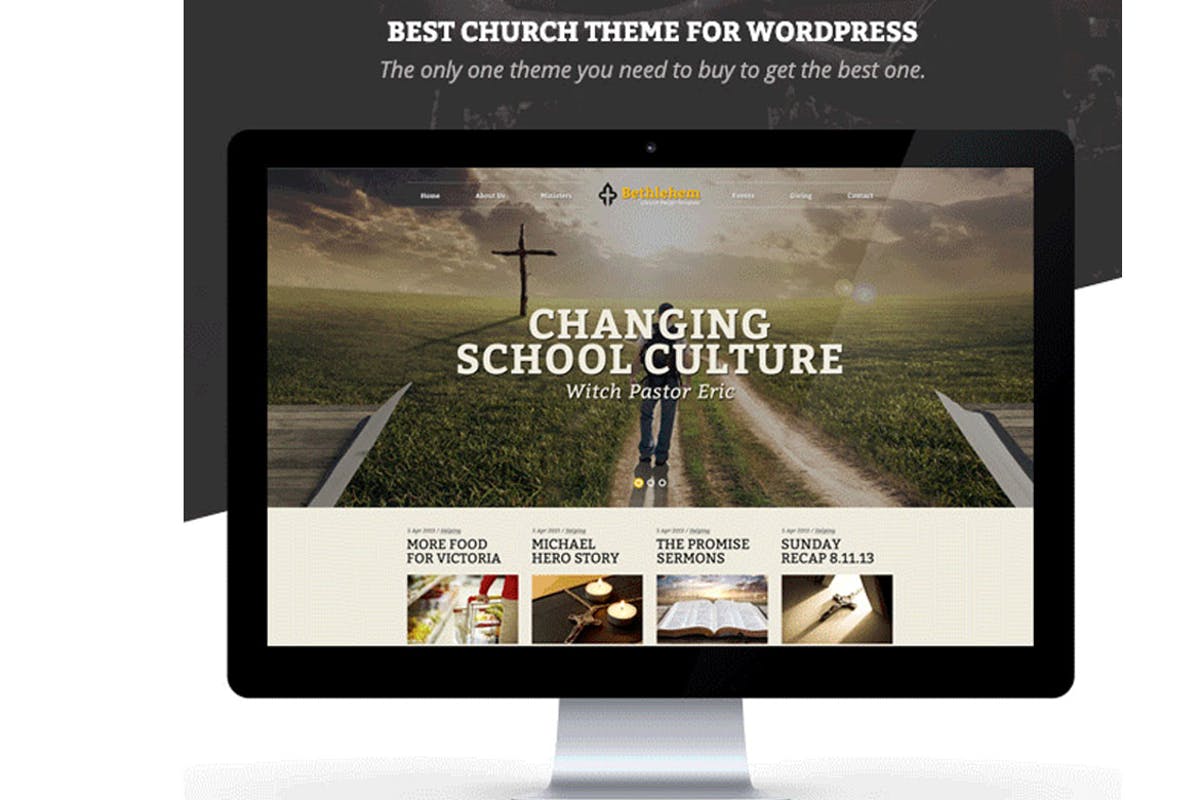 非营利组织Bootstrap架构HTML5网站模板素材库精选 Bethlehem – Church Bootstrap 3 HTML5 Template插图