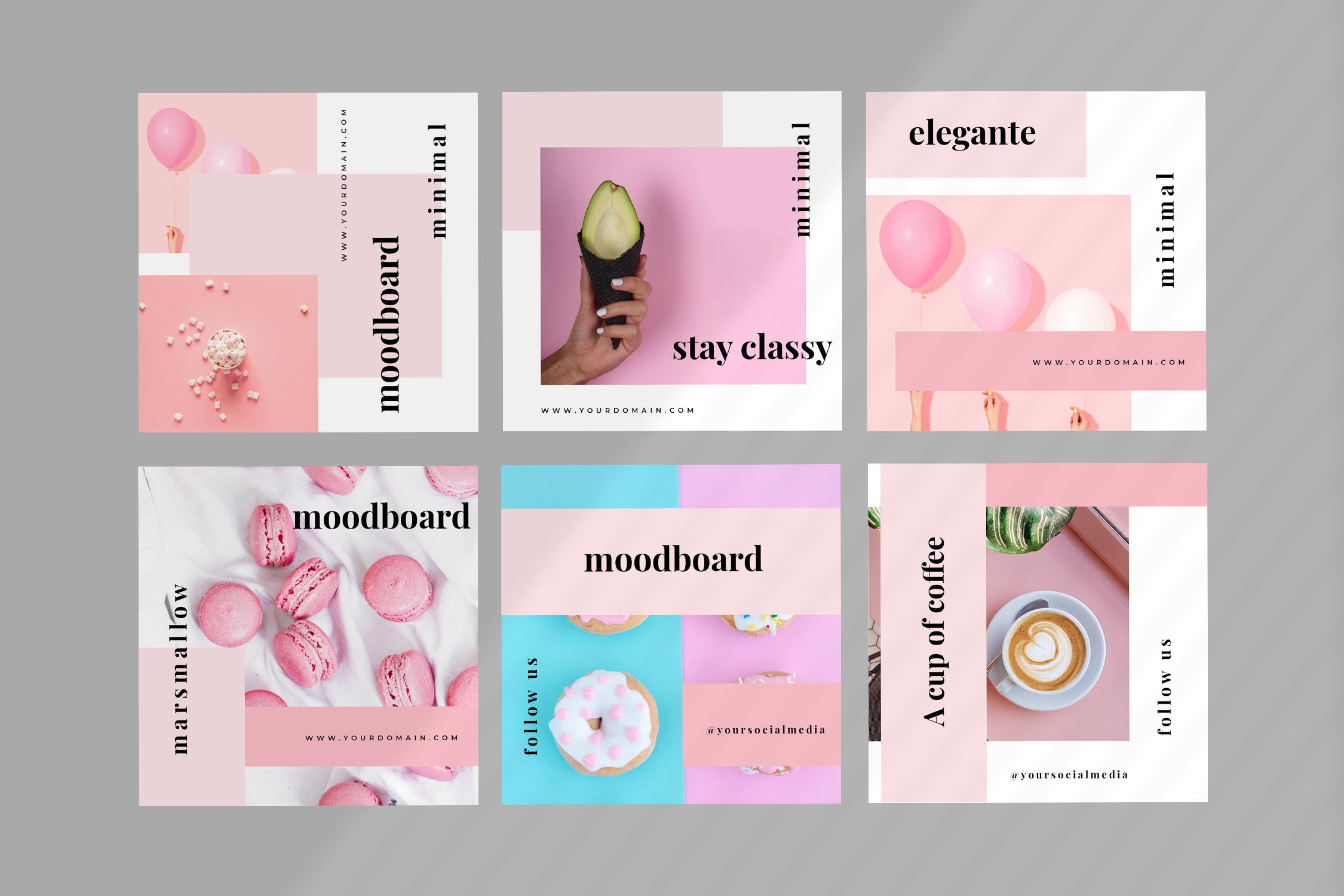 法式面包甜点店社交媒体新媒体设计素材包 Eight – Social Media Kit插图(1)