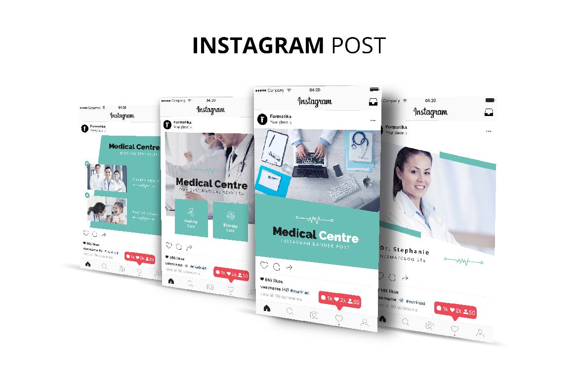 医疗机构/私人诊所社交媒体推广设计素材包 Medical Centre Social Media Kit插图(3)