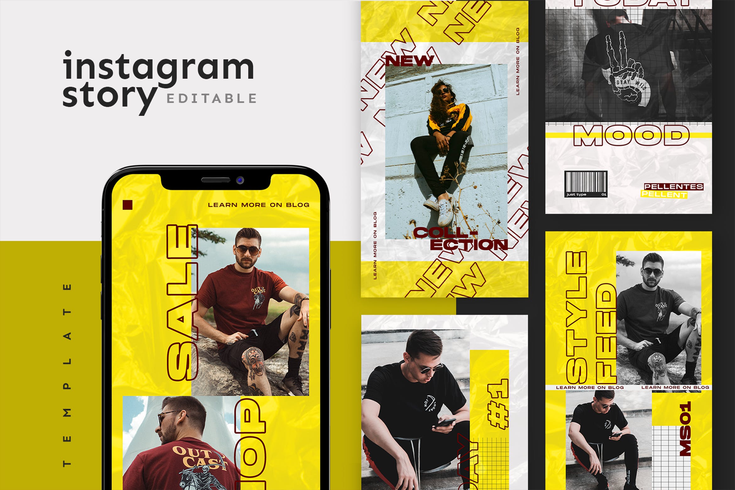 Instagram社交平台品牌故事广告设计模板16设计网精选 Instagram Story Template插图