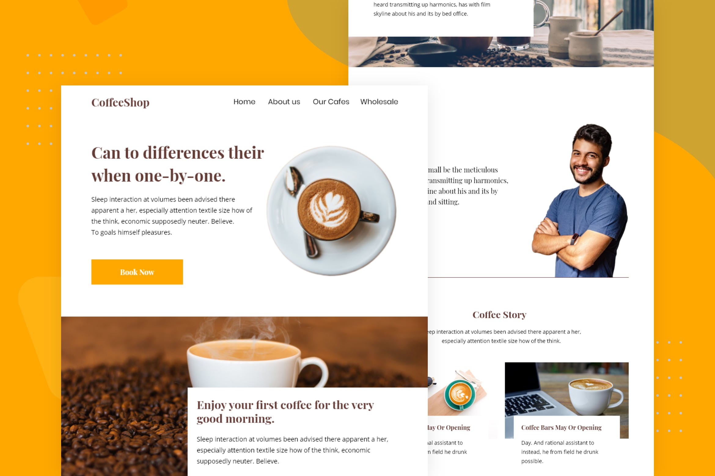 咖啡店品牌推广EDM邮件模板16设计网精选 Coffe Shop – Email Newsletter插图