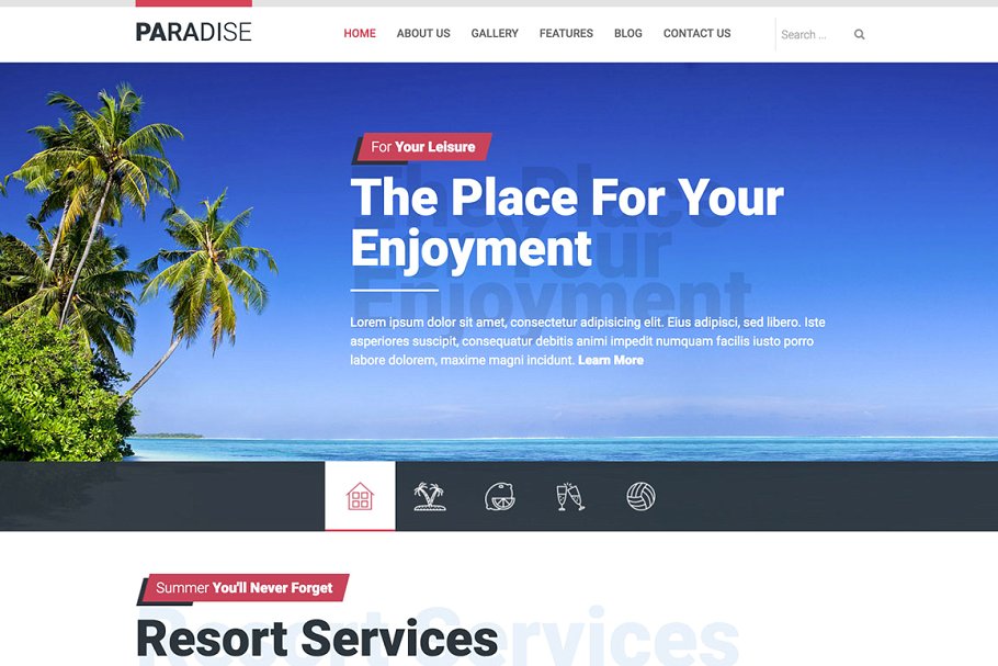 热带海岛旅游天堂旅游主题Joomla主题模板16设计网精选 Hot Paradise插图