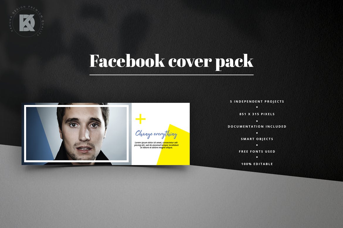 通用实用Facebook主页封面设计模板16图库精选 Facebook Cover Universal Pack插图(1)