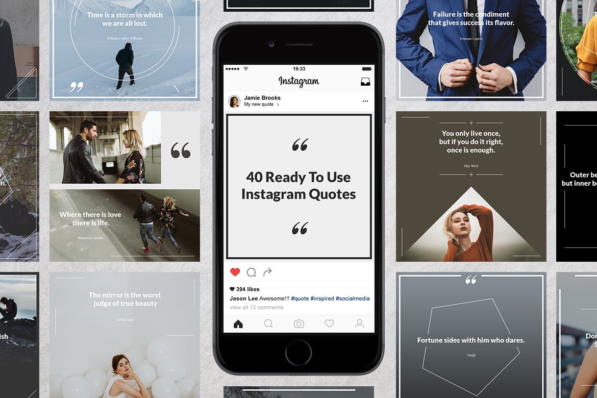 40款社交媒体新媒体引语贴图设计模板普贤居精选 40 Instagram Quotes插图