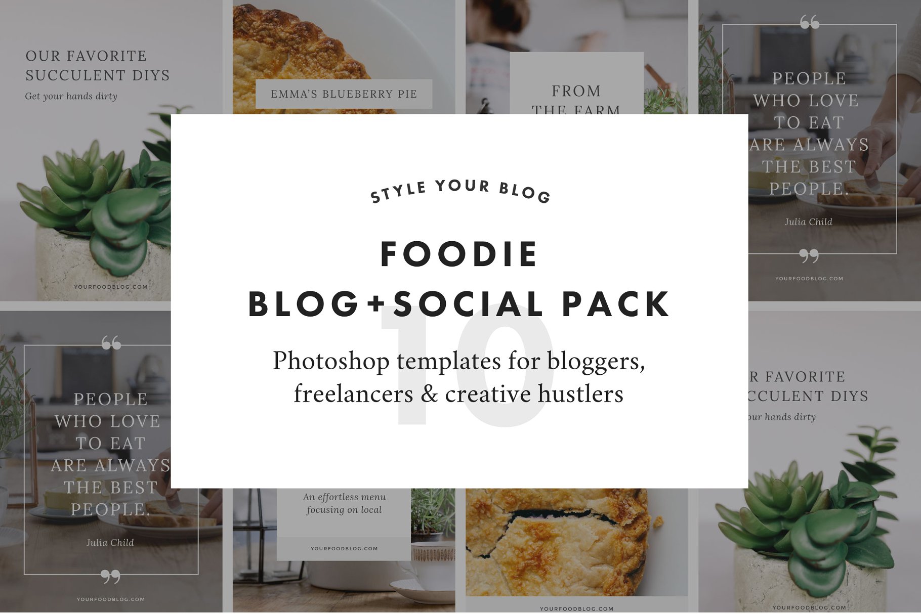 博客+社交贴图素材包 Foodie Blog + Social Pack插图