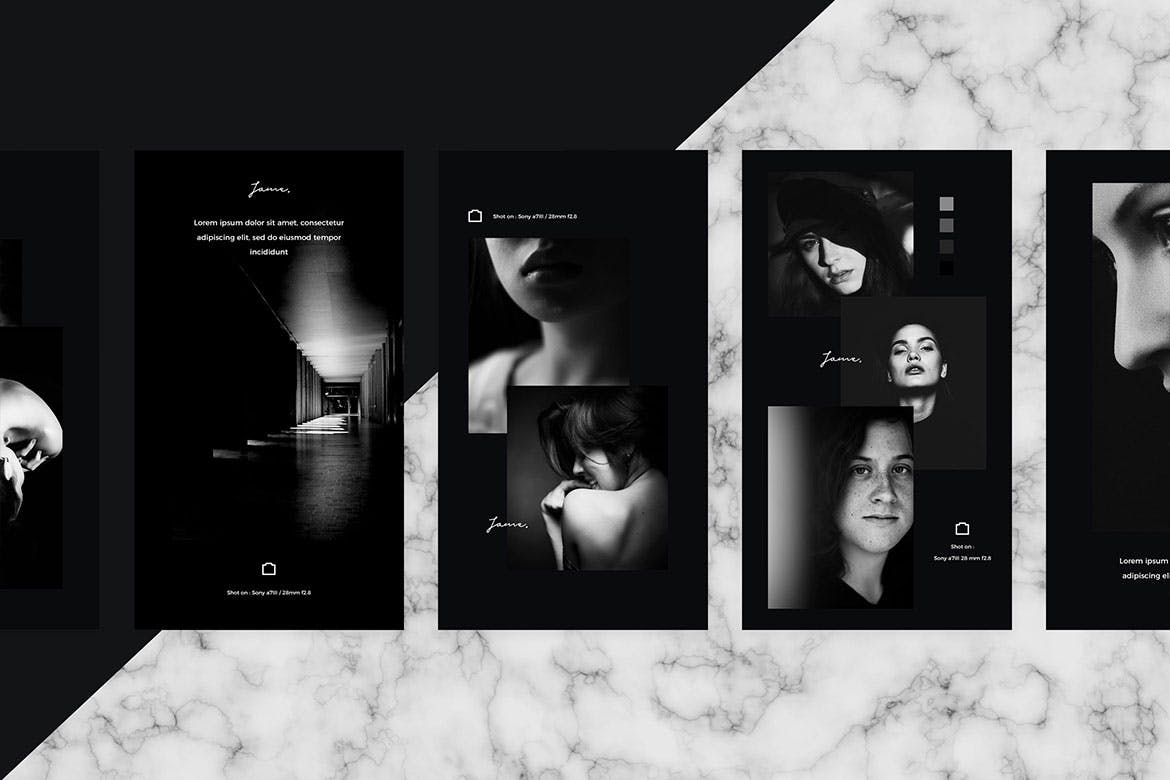 10个时尚高端专业的摄影师促销Instagram社交媒体banner海报设计模板16设计网精选Vol.1插图(1)