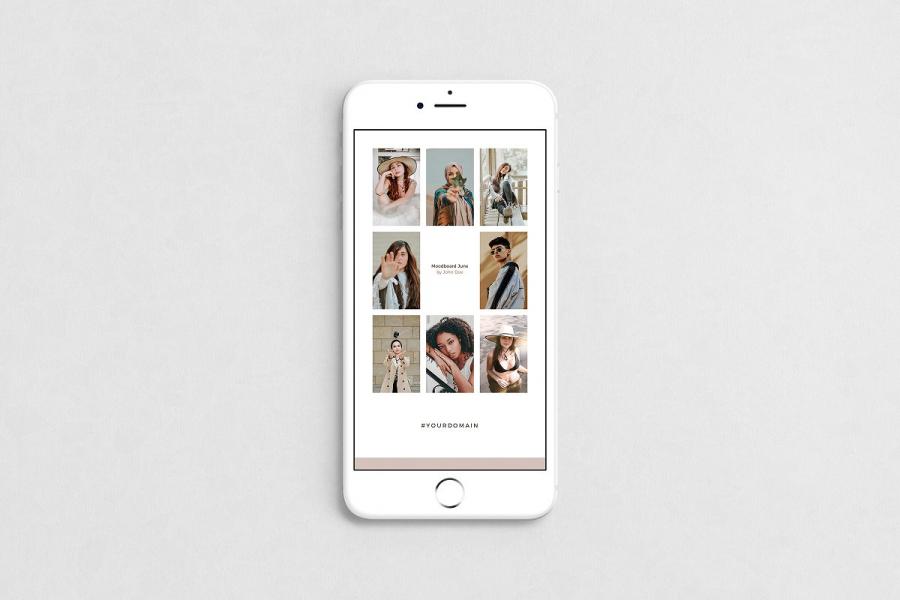 时尚生活Moodboard-Instagram故事模板16设计网精选插图(6)