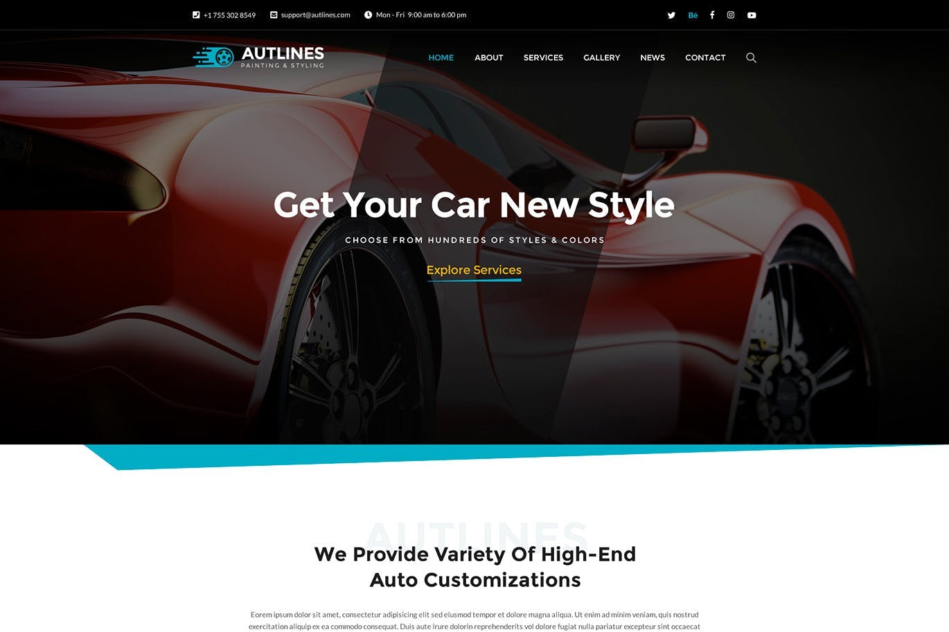汽车经销商/4S店网站HTML模板素材库精选 Autlines – Autodealer HTML Template插图(2)