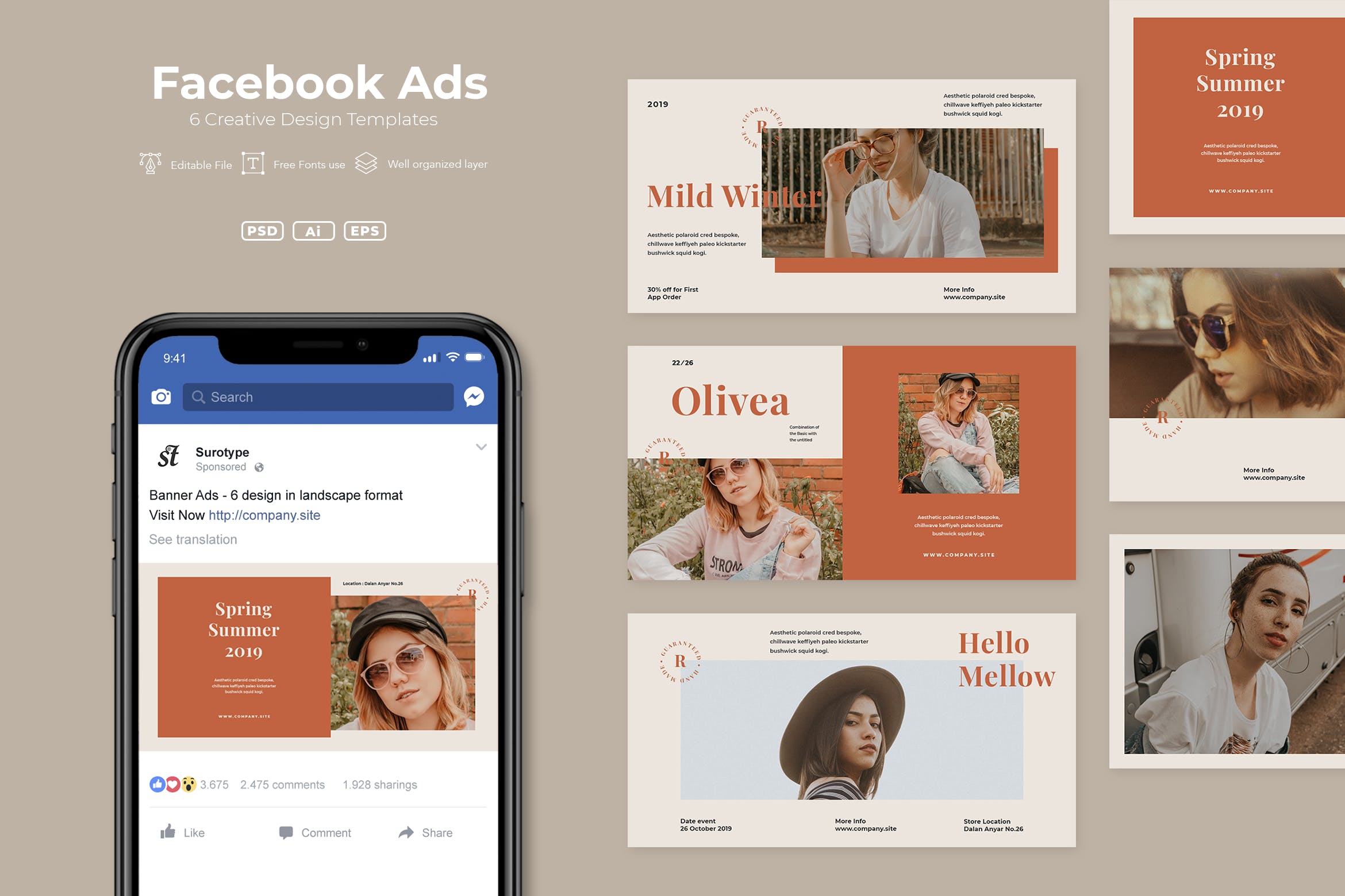 Facebook社交媒体营销16设计网精选广告模板v26 ADL – Facebook Ads.v26插图