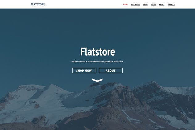 创意时尚产品电商网站Adobe Muse模板非凡图库精选 Flatstore – eCommerce Muse Template插图(1)