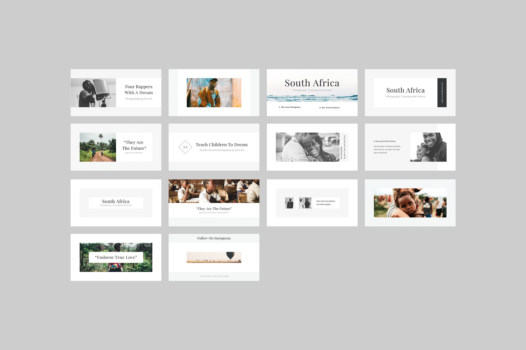 多用途社交媒体贴图故事模板16图库精选 Africa Social Media Templates插图(8)