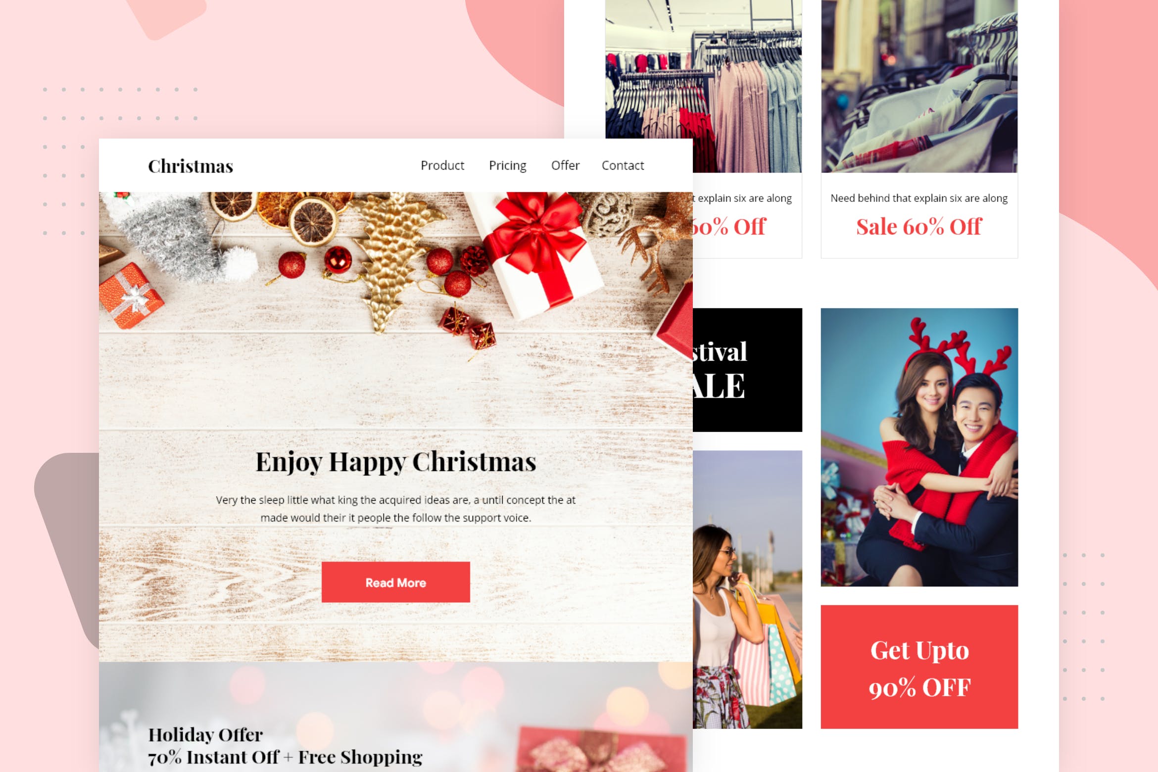 圣诞节购物促销活动EDM营销邮件模板 Christmas – Email Newsletter插图