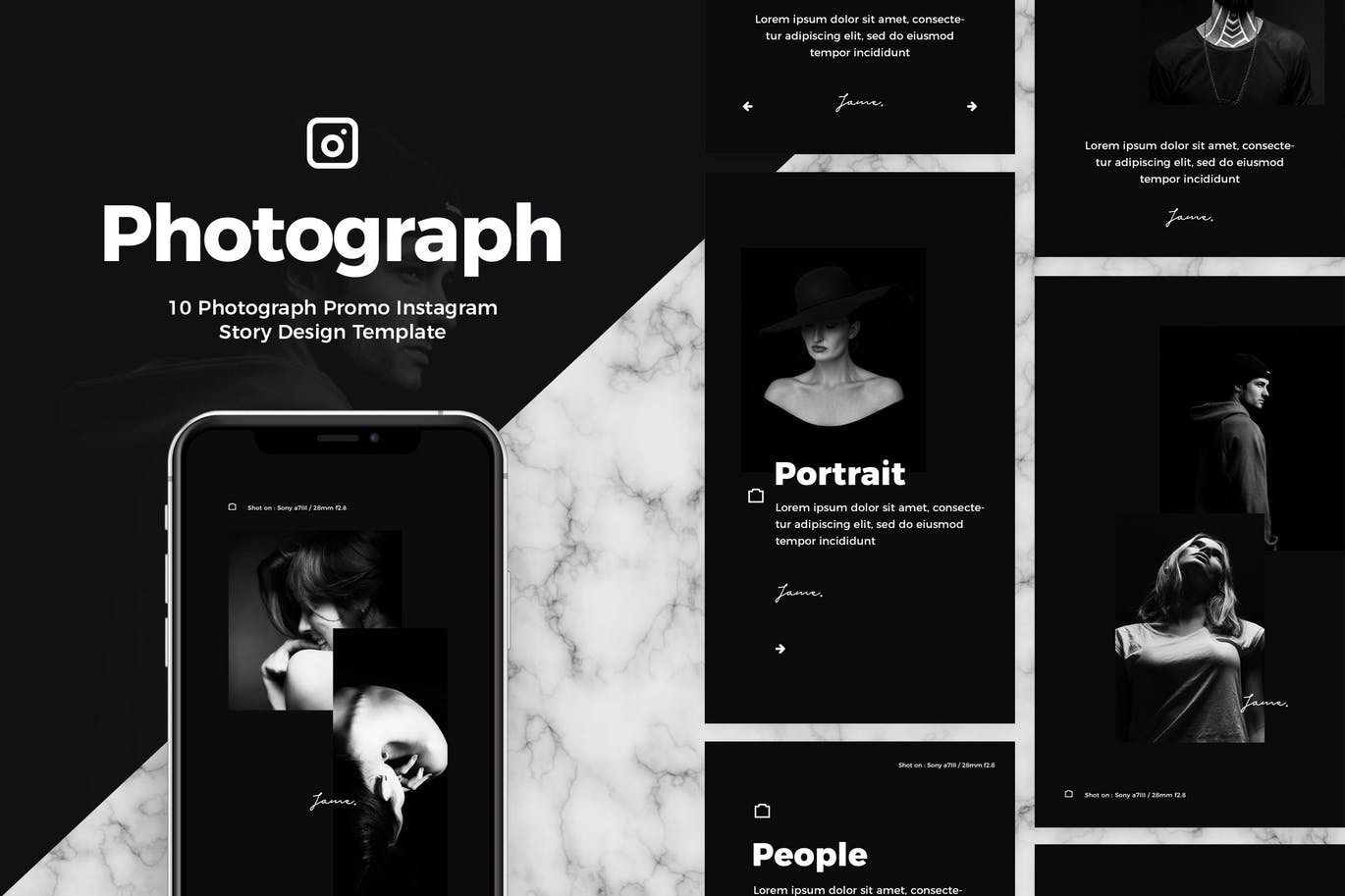 10个时尚高端专业的摄影师促销Instagram社交媒体banner海报设计模板16设计网精选Vol.1插图