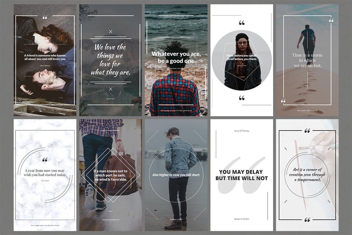 50款Instagram社交平台品牌故事营销策划设计模板素材库精选 50 Instagram Stories Bundle插图(8)