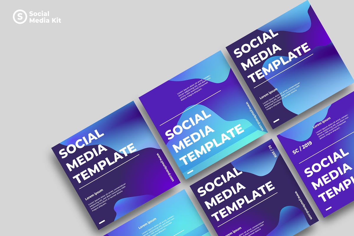 社交媒体正方形广告&贴图创意设计模板素材库精选v20 SRTP – Social Media Kit.20插图