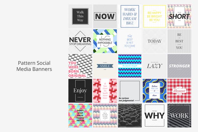 250个社交媒体营销Banner设计模板16设计网精选素材 Instagram Social Media Banners Pack插图(10)