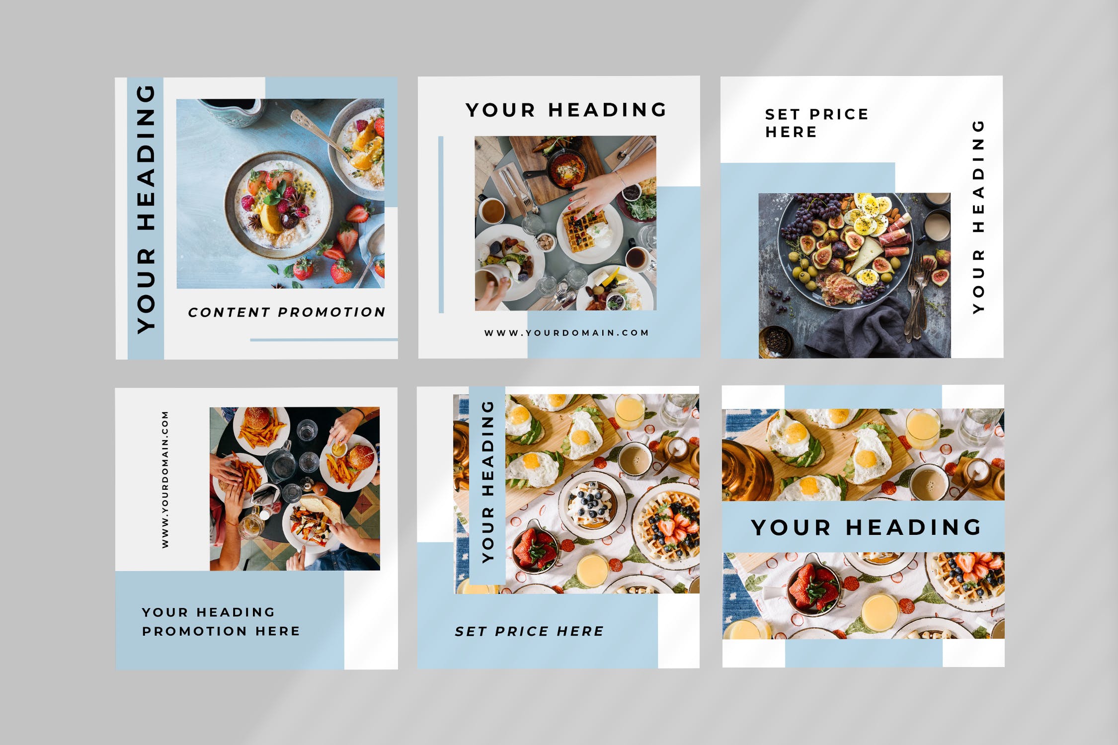 美食/餐饮品牌社交推广设计素材包 One – Food Social Media Kit插图(3)
