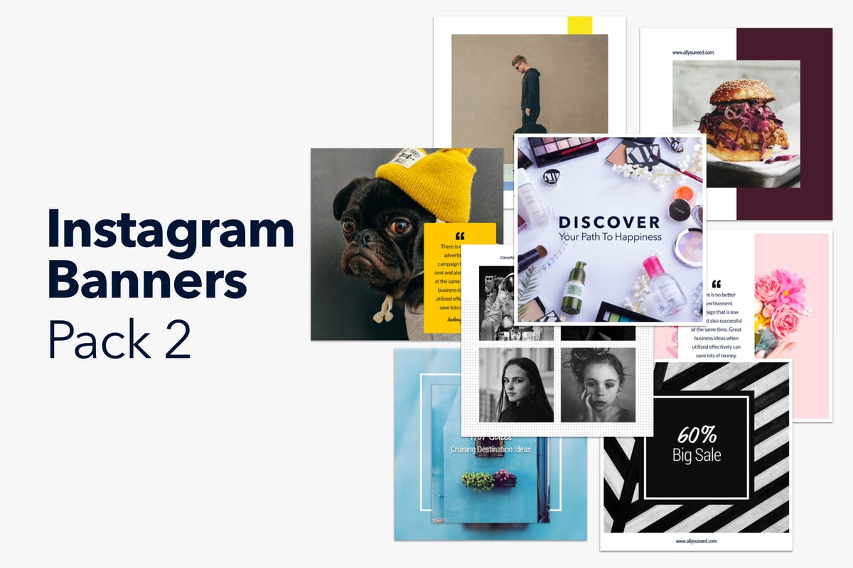 Instagram社交媒体Banner设计模板 Instagram Banners Pack 2插图