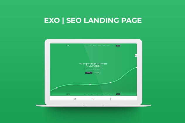 SEO网络营销服务HTML网站模板素材库精选 EXO | Seo Landing Page插图(1)