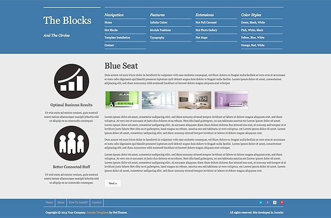 经典实用简约风Joomla主题模板16设计网精选 Hot Blocks插图(3)
