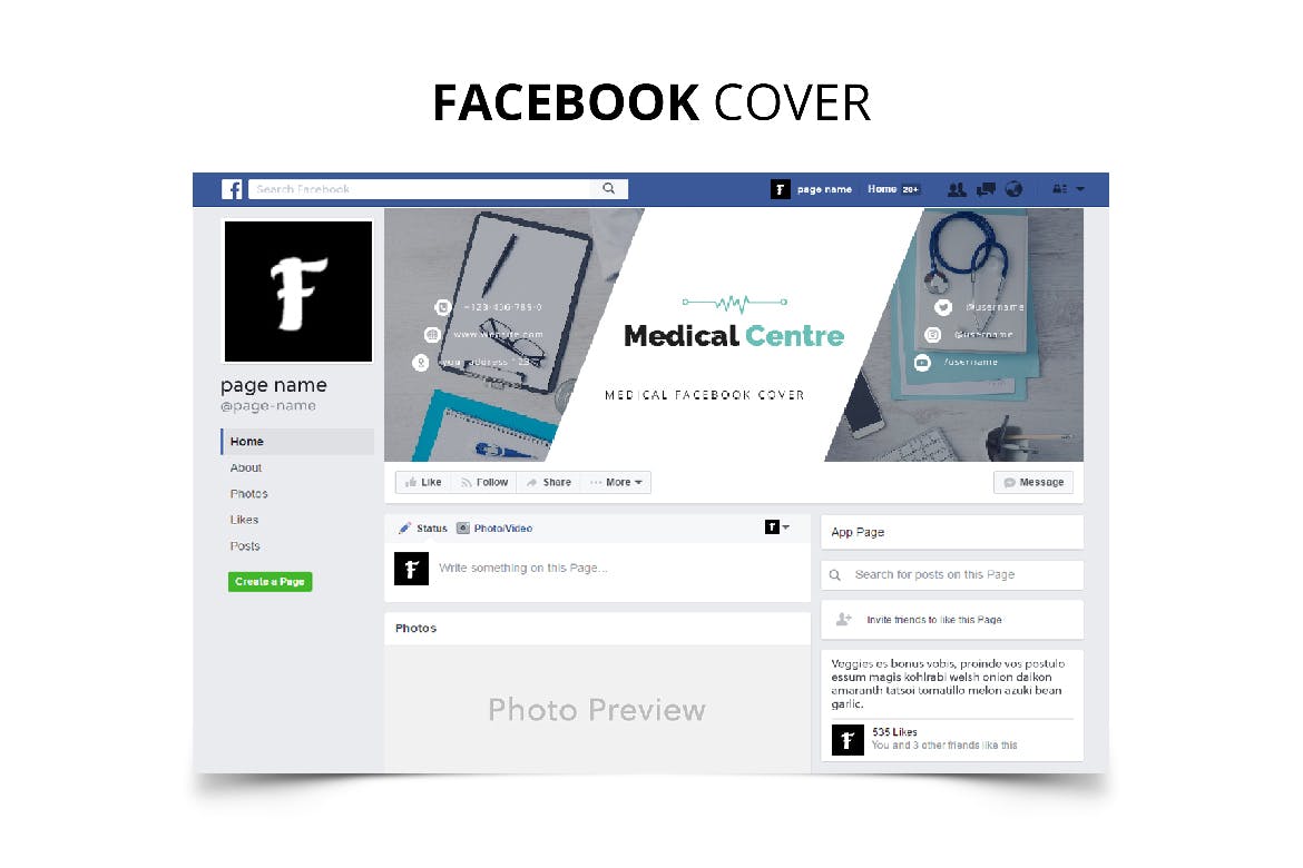 医疗机构/私人诊所社交媒体推广设计素材包 Medical Centre Social Media Kit插图(2)