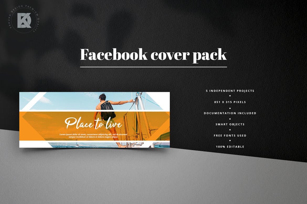 通用实用Facebook主页封面设计模板素材库精选 Facebook Cover Universal Pack插图(5)