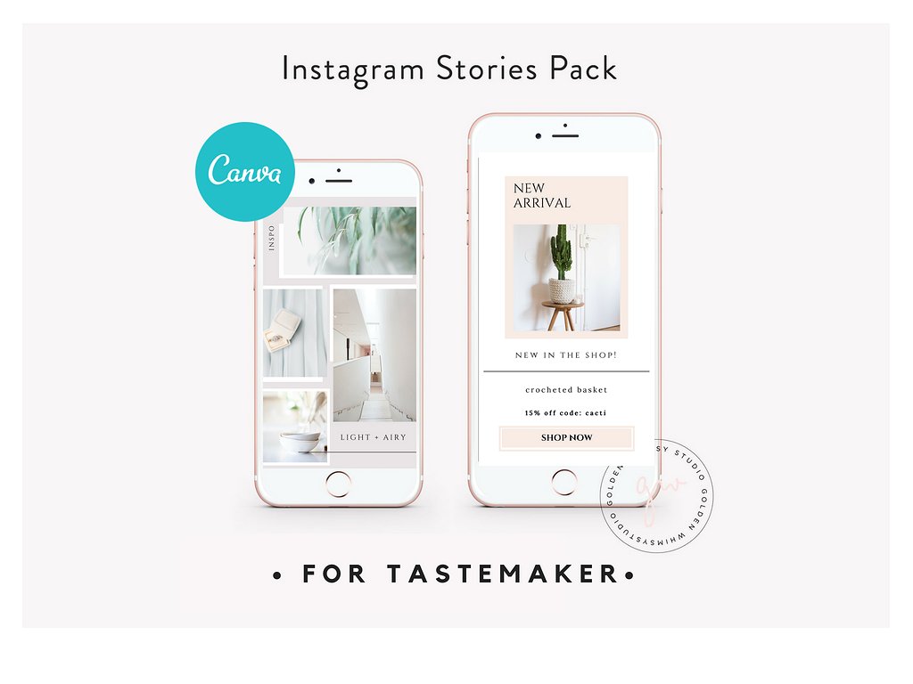 社交媒体新媒体文章贴图设计模板素材库精选 CANVA Insta Stories for Tastemaker插图