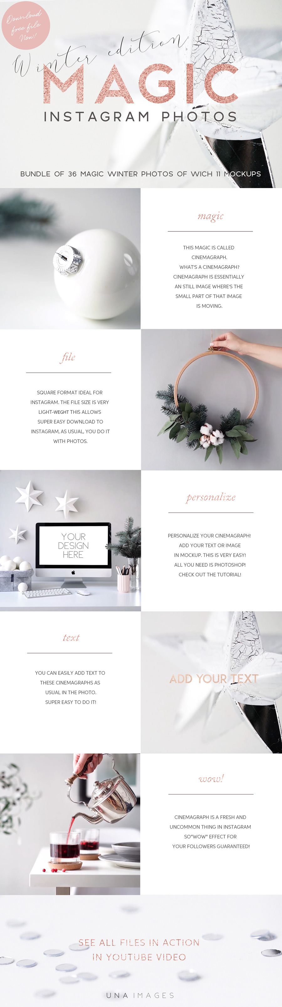高端简约时尚的动画冬季圣诞banner社交媒体Instagram设计模板素材库精选插图