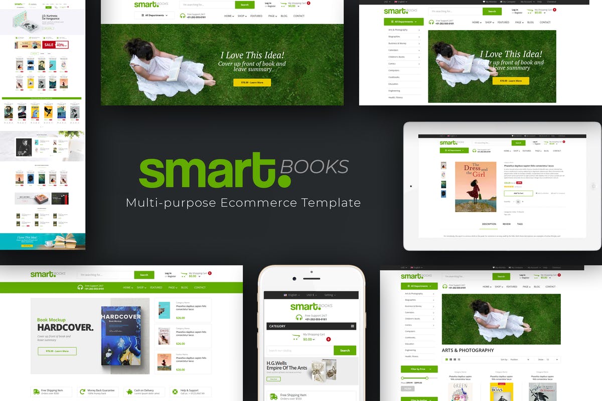 图书/电子书商城OpenCart主题模板素材库精选 SmartBook – OpenCart Theme插图