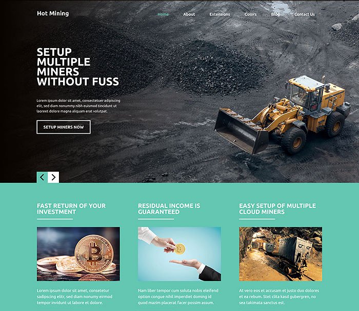 挖矿主题网站Joomla模板16设计网精选 Hot Mining插图(6)