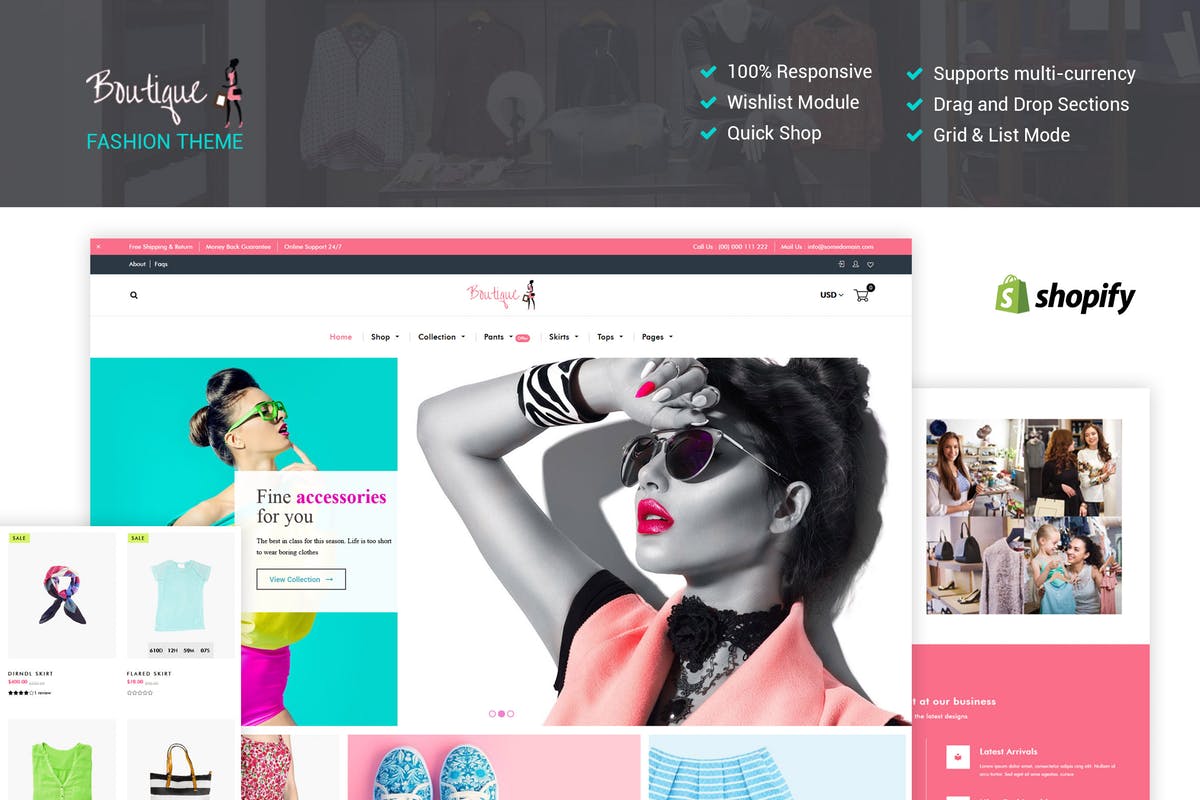 时尚服务电商网站Shopify主题 Fashion Boutique – Responsive Shopify Theme插图