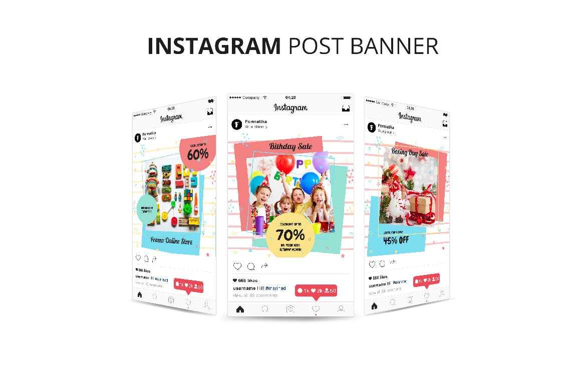 玩具及礼品店Instagram广告贴图设计模板素材库精选 Toys & Gift Shop Instagram Post Banner插图(3)