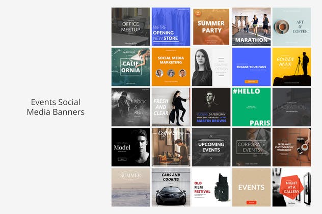 250个社交媒体营销Banner设计模板16设计网精选素材 Instagram Social Media Banners Pack插图(6)