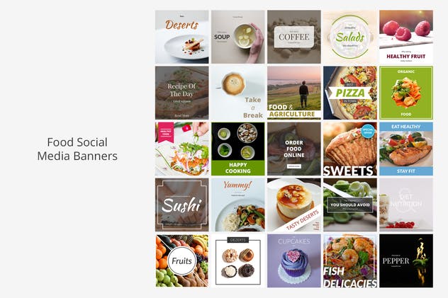250个社交媒体营销Banner设计模板16设计网精选素材 Instagram Social Media Banners Pack插图(7)