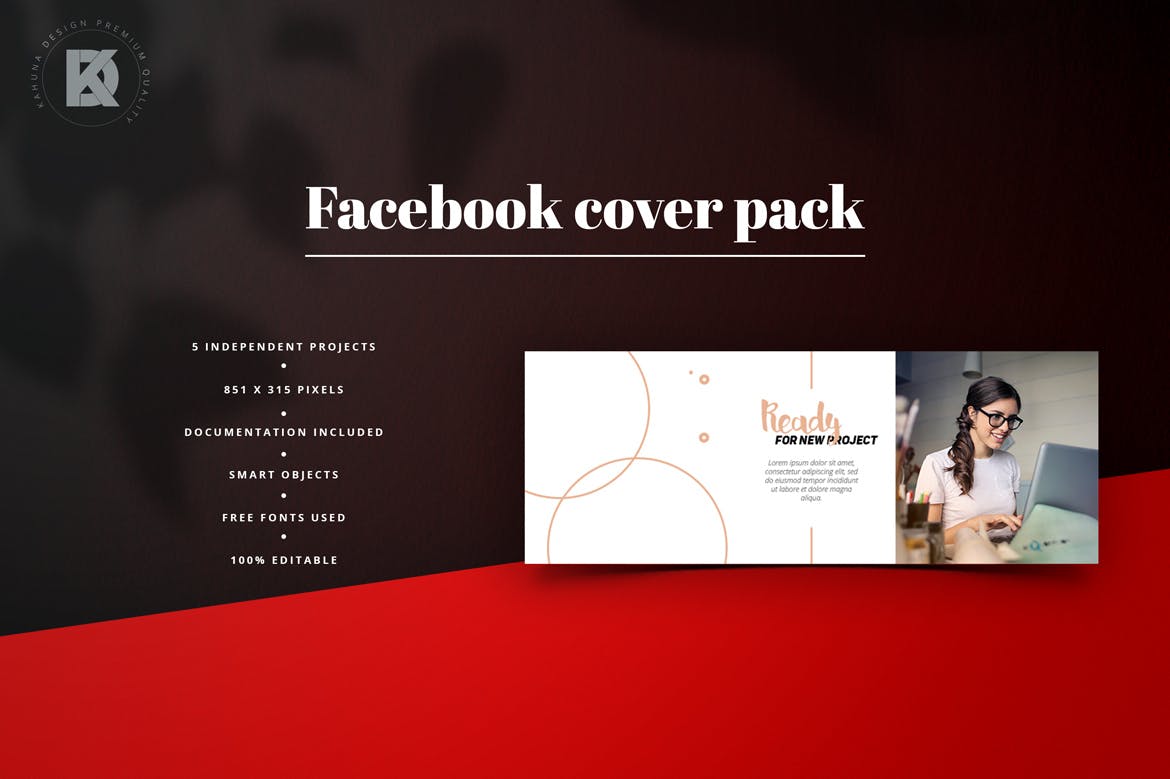 代理行销Facebook封面设计模板普贤居精选 Agency Marketing Facebook Cover Pack插图(2)