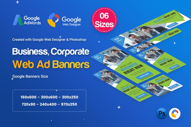 多用途商业/企业谷歌广告Banner设计模板 Multipurpose, Business, Corporate HTML5 D17 – GWD插图(1)