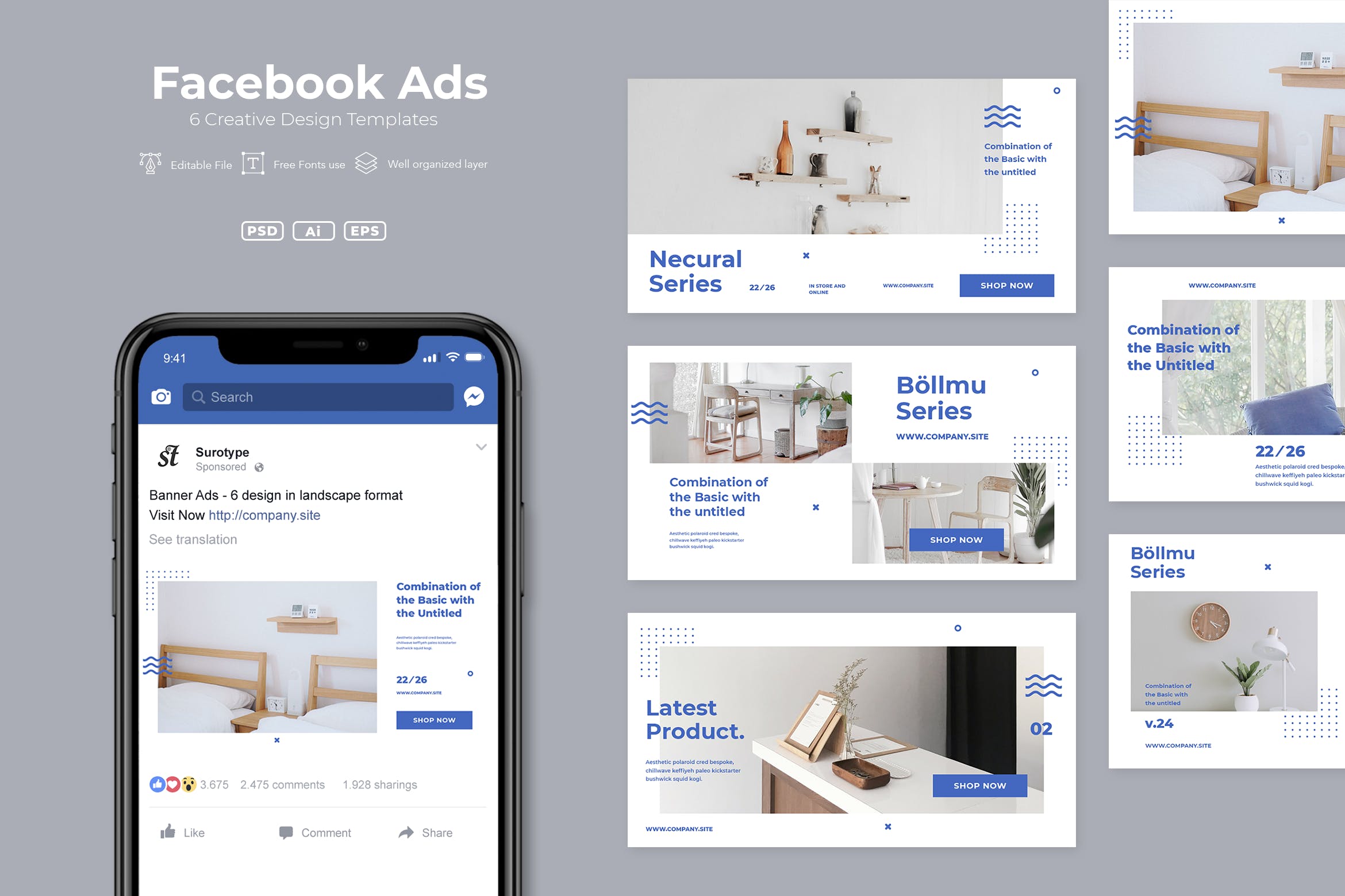 Facebook营销推广社交16设计网精选广告模板 ADL – Facebook Ads.v23插图