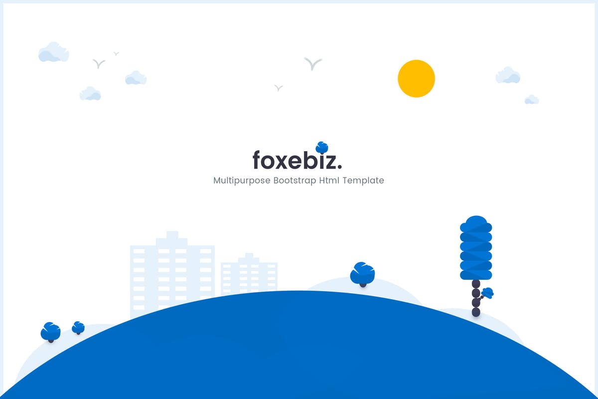 多用途企业官网设计HTML模板16设计网精选 Foxebiz – Multipurpose Html Template插图